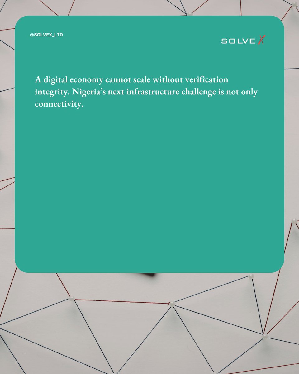 __SolveX's tweet photo. Between 2023 &amp; 2025 alone, Nigeria reportedly lost over ₦320 billion to digital financial fraud, with more than 92% linked to digital transactions and mobile platforms. The question is no longer whether fraud exists. Can Nigeria’s digital systems reliably verify trust at scale? https://t.co/TsbsLUw35j