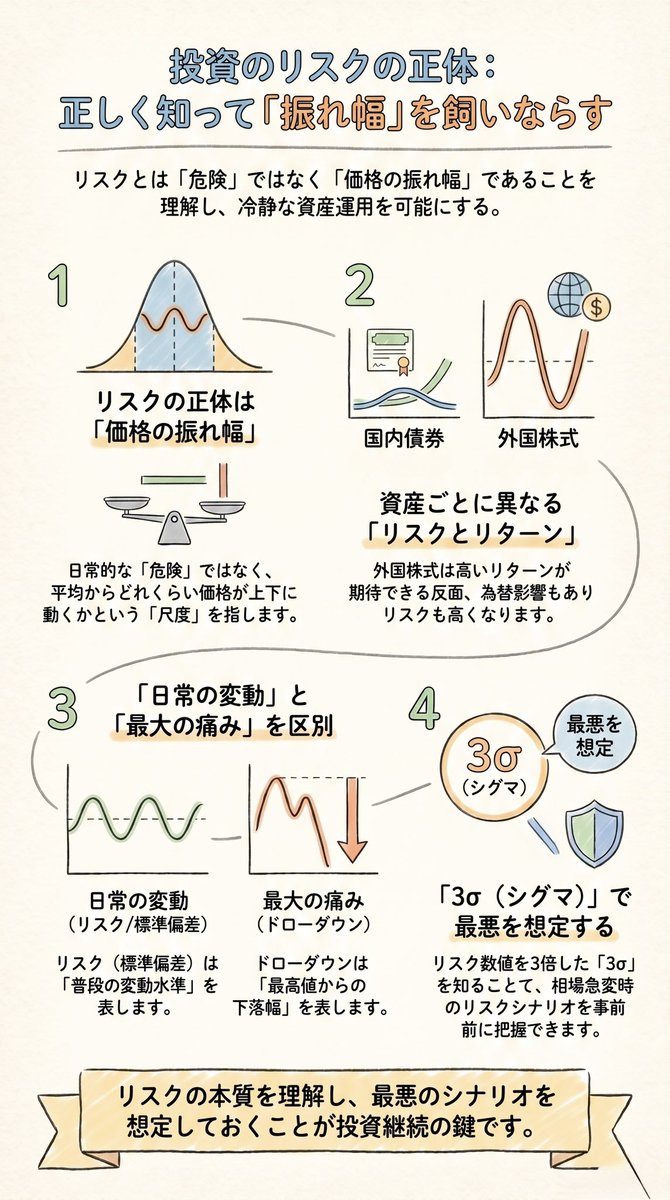 fp_judgment's tweet photo. あなたの「リスク許容度」を決める3つの質問

【下がってもいい金額】
   ↓
【使う時期】
   ↓
【追加投資額】
   ↓
あなたの「最適配置」が決まる https://t.co/KVSBDZganv