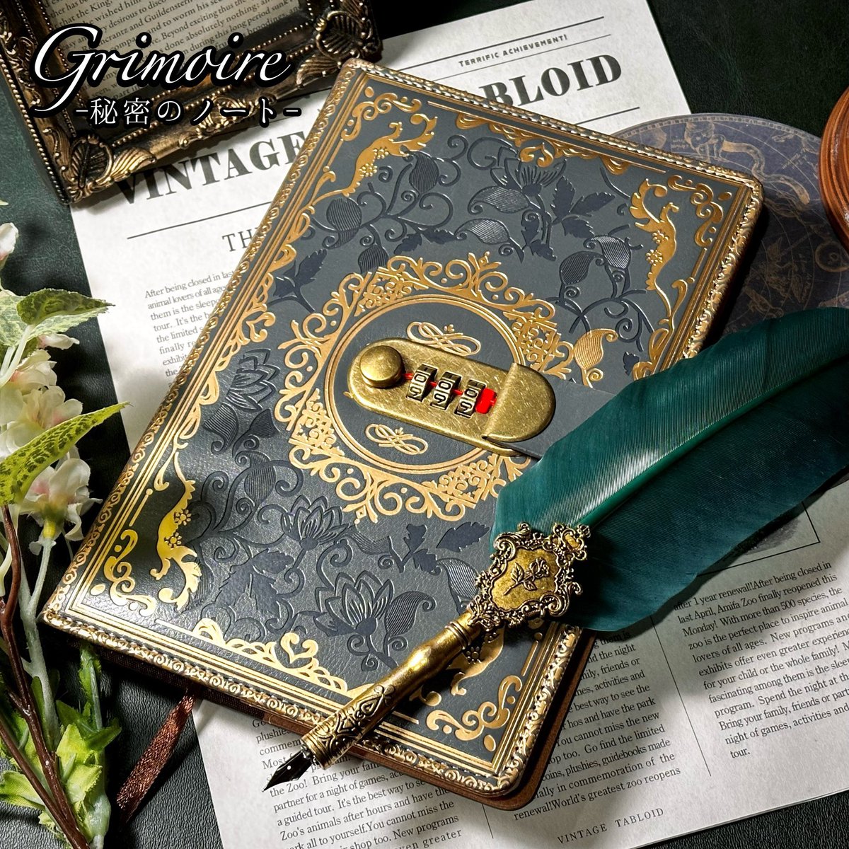 Crystal_Aglaia's tweet photo. アトリエに眠る不思議な魔導書…    

グリモワール 〜秘密のノート〜  
・レッド  
・グレー  
・ブルー  
・パープル  
・グリーン  

※A5サイズ   

魔導書のようなダイアルロック式のノート   
セットになっているノートはシンプルな罫線のノートのため 幅広くお使いいただけます    

中のノートは入れ替えが可能で  
お好みの仕様でお使いいただけます   

《通販取扱い店》

★Fairy{note.} 公式ショップ
https://t.co/U4O9F94u8e
アプリから↓
https://t.co/rx9yGsCJXQ

★CrystalAglaia公式オンラインショップ
https://t.co/ZaBFVZnZUl
★Crystal Aglaia Yahooショップ
https://t.co/dUbpWlewL0

 #FairyNote #万年筆