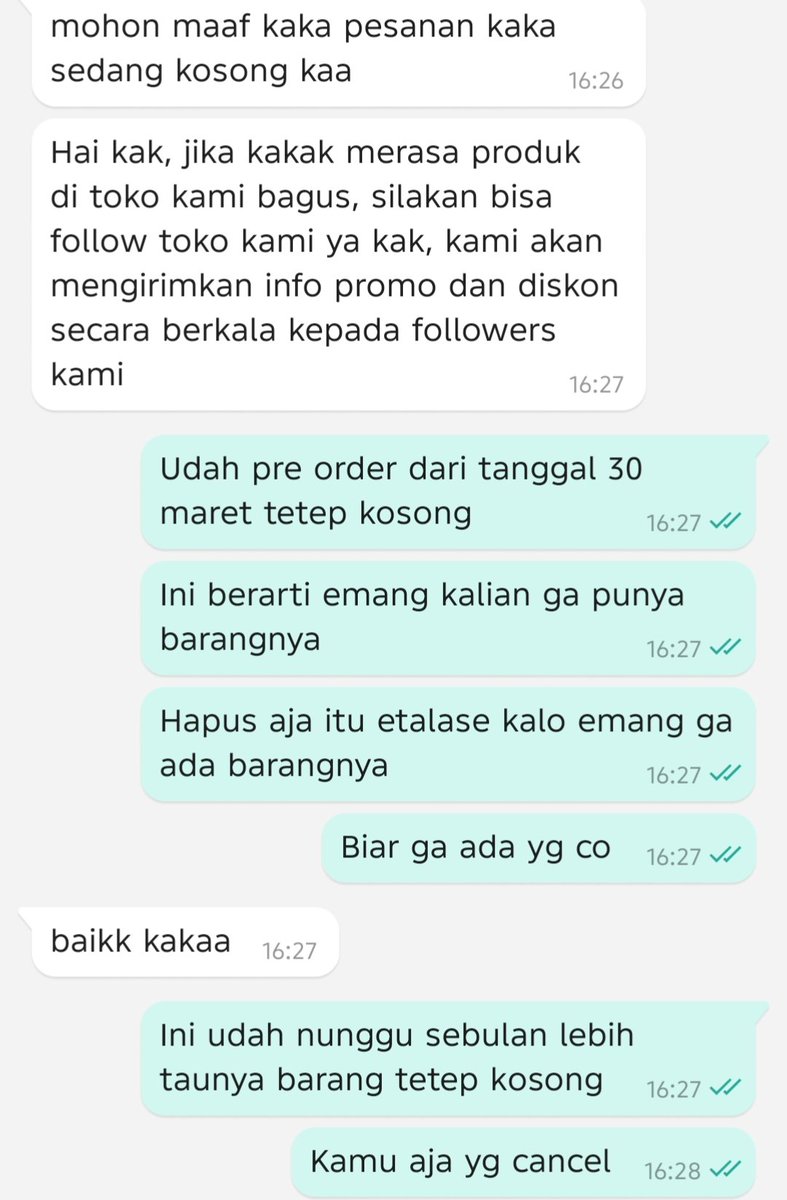 itsurlarrush's tweet photo. @ShopeeID liat kelakuan seller nakal, udah po 30 hari, ternyata sampe skrg ga dikirim &amp; bilang kalo di gudang adanya barang cacat.
Kalo emang ga ada barangnya ga usah deh bikin2 po gt, jelek bgt ini sistemnya. Tokonya jg kaya tai ga mau cancel.
Gw jg ga mau cancel ya bodoamat https://t.co/NXZQLgWiZG