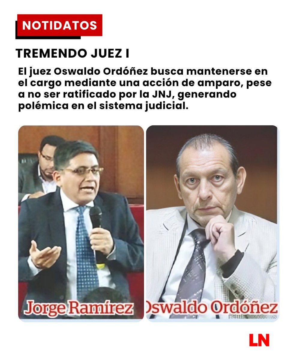 lanoticiaperu_'s tweet photo. #NotiDatos | 📰🔥 ¡PANORAMA POLÍTICO AL ROJO VIVO! 🇵🇪
⚖️ TREMENDO JUEZ I
El juez Oswaldo Ordóñez busca mantenerse en el cargo mediante una acción de amparo, pese a no ser ratificado por la JNJ, generando polémica en el sistema judicial 👀
⚠️ TREMENDO JUEZ II
Su recurso cayó en manos de un magistrado cercano, lo que desata cuestionamientos por posible conflicto de intereses dentro del Poder Judicial 🏛️
🗳️ FAVORITISMO EN DUDA
Adriana Tudela alerta sobre presunta falta de neutralidad del Gobierno y advierte un posible apoyo a la candidatura de Roberto Sánchez 🚨
🚩 ALERTA POLÍTICA
Críticas señalan que detrás de Roberto Sánchez existiría una agenda radical que preocupa a diversos sectores del país 😟
💰 DEUDA EN LA MIRA
Denuncian que Sánchez habría mantenido una deuda de campaña desde 2021, lo que vuelve a poner en debate su trayectoria política 💸
📊 VOTOS EN DISPUTA
La mínima diferencia electoral reaviva la polémica sobre miles de votos observados que podrían cambiar el rumbo de los resultados 🗳️
🔄 GIRO POLÍTICO
El acercamiento de Marisol Pérez Tello genera críticas y sorpresa por su nueva posición en el escenario electoral 🤔
🧪 PIDEN PERITAJE
Exigen auditoría antes de resultados finales para recuperar la confianza en el sistema electoral 📑
📉 PLAN ECONÓMICO CUESTIONADO
Especialistas advierten inconsistencias en propuestas económicas que generan dudas sobre su viabilidad 💼
#Política #Perú #Elecciones #Actualidad #CrisisPolítica #Noticias 📰
Más información 👇
https://t.co/SFhlgtVclN