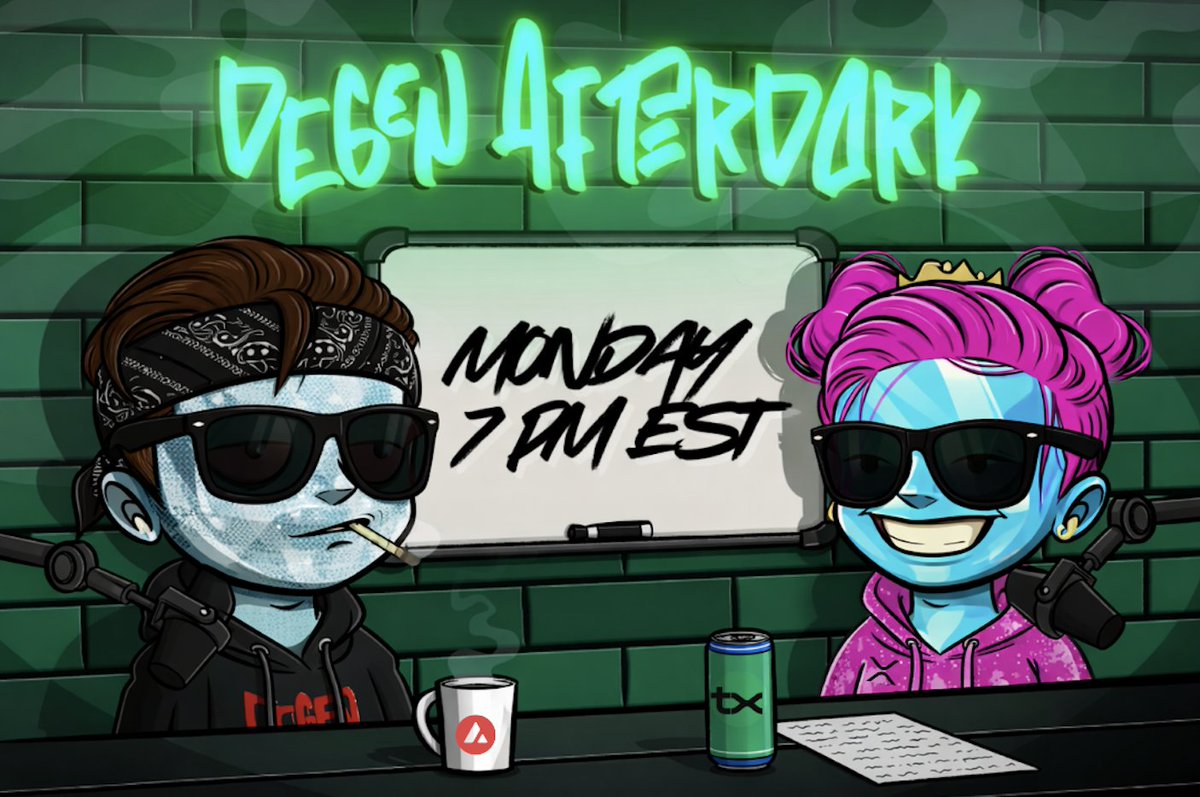 DEGENLABS_CO's tweet photo. GM 😈

tonight’s agenda looking very productive:
> questionable takes
> market conversations
> random chaos
> probably someone saying “we’re early” again
the space may be confusing atm… but at least we can all be confused together 😭

Degen Afterdark
7PM EST 👀

pull up. bring your brain cells if available.