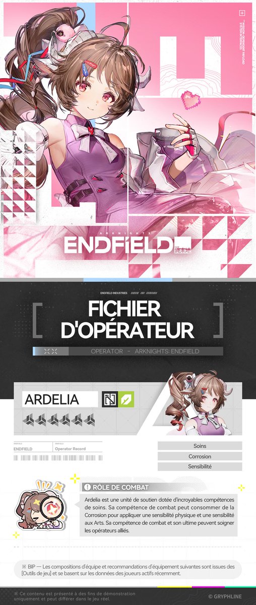 EndfieldFR's tweet photo. // Fichier d'opérateur // Laevatain // Gilberta // Ardelia // Pogranichnik
Endministrator, nous sommes ton bouclier.
Pour plus d’informations, veuillez consulter le lien :
https://t.co/u4CThyVy7G
#ArknightsEndfield #Endfield #AtTheWakeOfSpring https://t.co/5Cm5C7KRv1