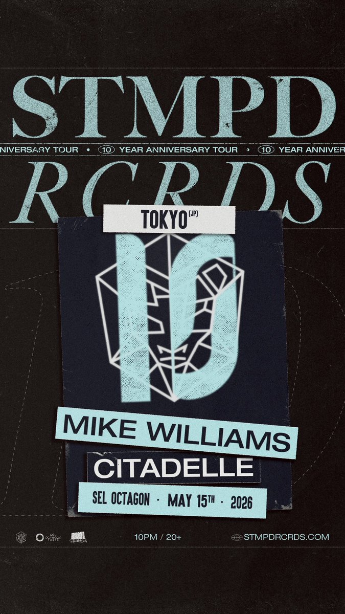 SELOCTAGONTOKYO's tweet photo. 🎁いよいよ今週金曜日開催STMPD RCRDS 10 YEAR ANNIVERSARY TOUR🎁

なんと当日は先着100名様にSTMPDオリジナルステッカーをプレゼント‼️是非お早めにご来店ください🔥 https://t.co/DK5rGsEgJb