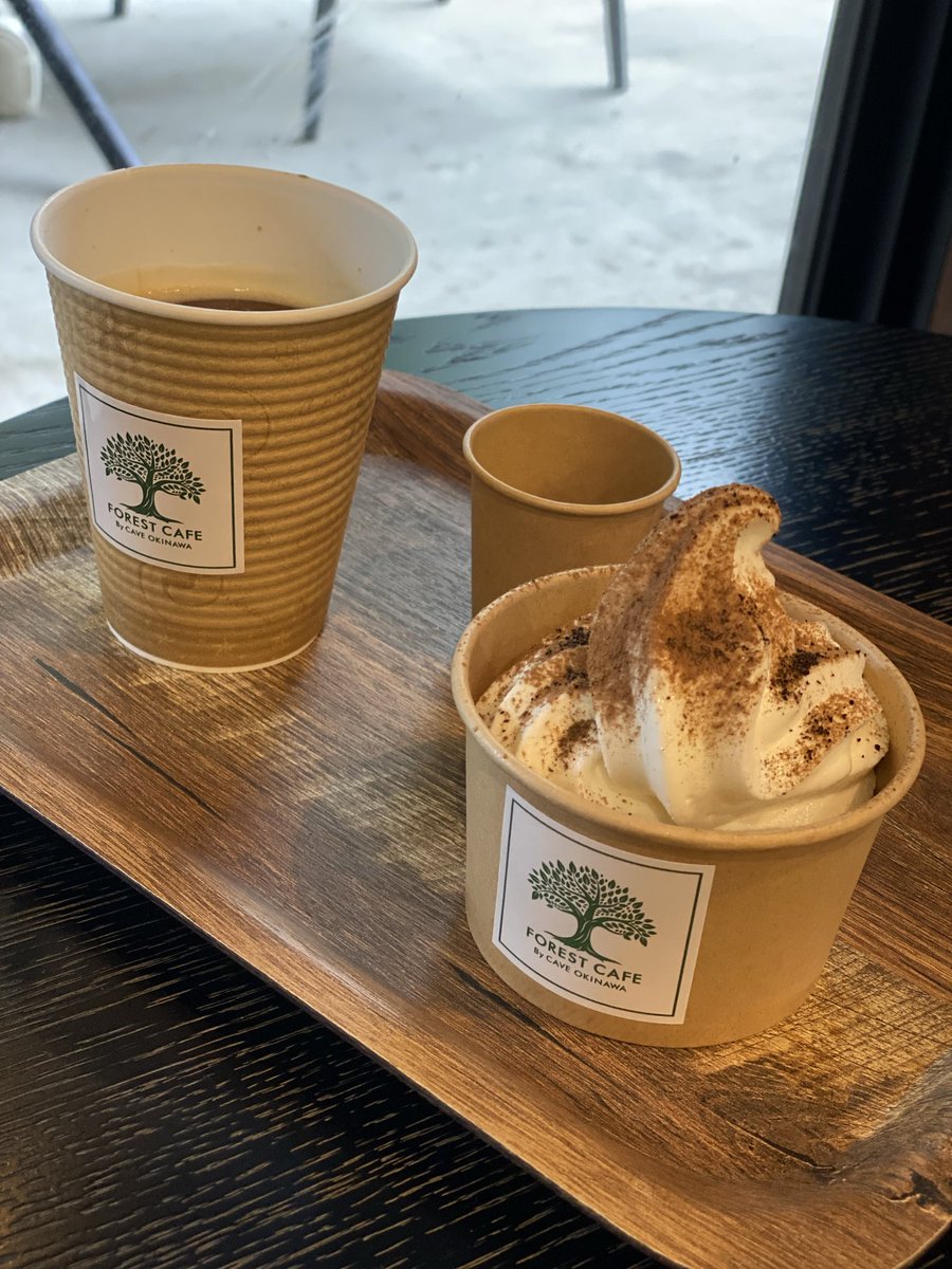 SohInamine's tweet photo. CAVE OKINAWAの探検後に『FOREST CAFE』へ♪

ひんやり甘いアフォガードと、香ばしいホットコーヒーの組み合わせが最高すぎる…。心地よい疲れがスッと吹き飛ぶ美味しさでした😋

森の中の静かな空間でリフレッシュ完了！☕️✨ https://t.co/2IuztnA1Sq