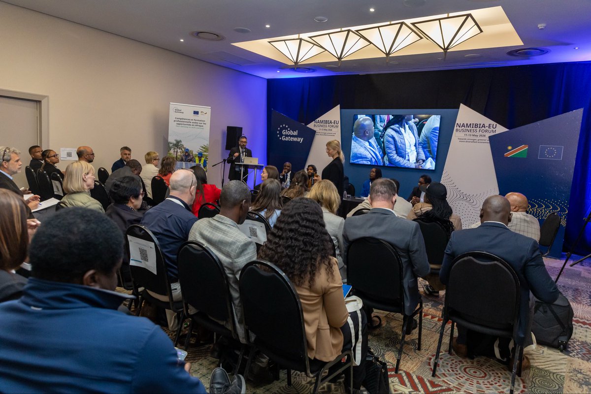 EUinNamibia's tweet photo. 2/ 📘 MASTERCLASS HIGHLIGHTS at NEUBF2026:

🌱 Skills &amp; VET for green industrialisation &amp; jobs
🌍 EPA Rules of Origin to unlock EU market access
♻️ Navigating EUDR &amp; CBAM for sustainable trade

Driving Namibia’s competitiveness &amp; green transition 🇳🇦🇪🇺 https://t.co/d5KjtvXlCC