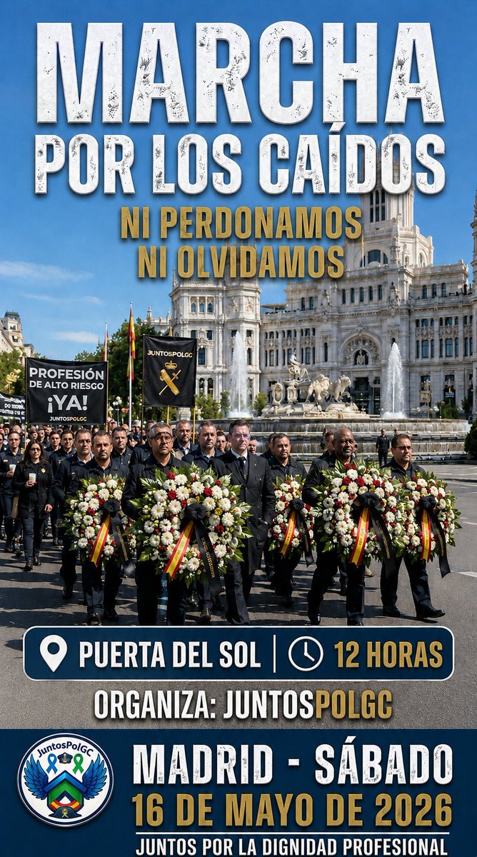 JuntosPolGc's tweet photo. POR RESPETO, POR DIGNIDAD
Juntospolgc invita a todas las organizaciones y asociaciones a que traigan su corona.
#16Mayo #dignidad #respeto #profesionderiesgo https://t.co/hDiXcxr3Wk
