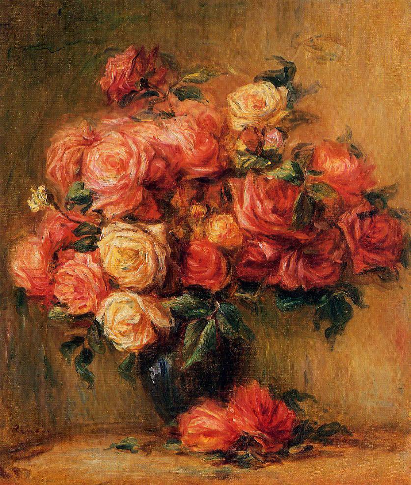 roses by pierre-auguste renoir (french, 1841-1919)