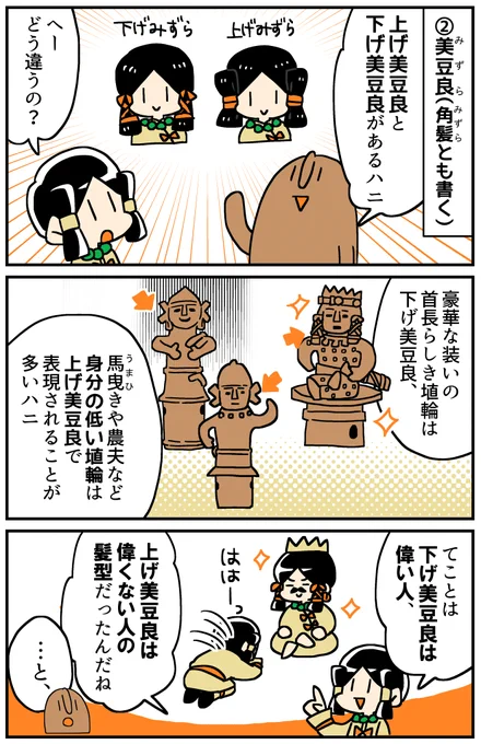 マンガでわかる!はにわ入門
古墳時代の髪型(2/2) 
