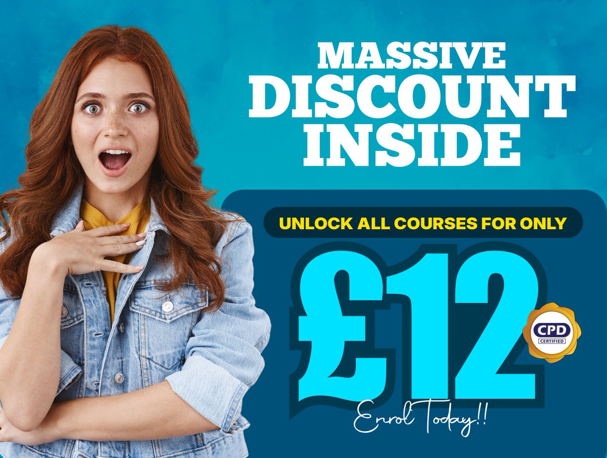 trainingtale's tweet photo. Massive discount inside!

Ready to learn more and spend less? This is your chance to unlock all courses for only £12.

Yes, just £12 for access to CPD-certified courses.

Use coupon code: TT12

👉 Visit our website and Enrol now before the offer ends! https://t.co/fg8uBjkMCg