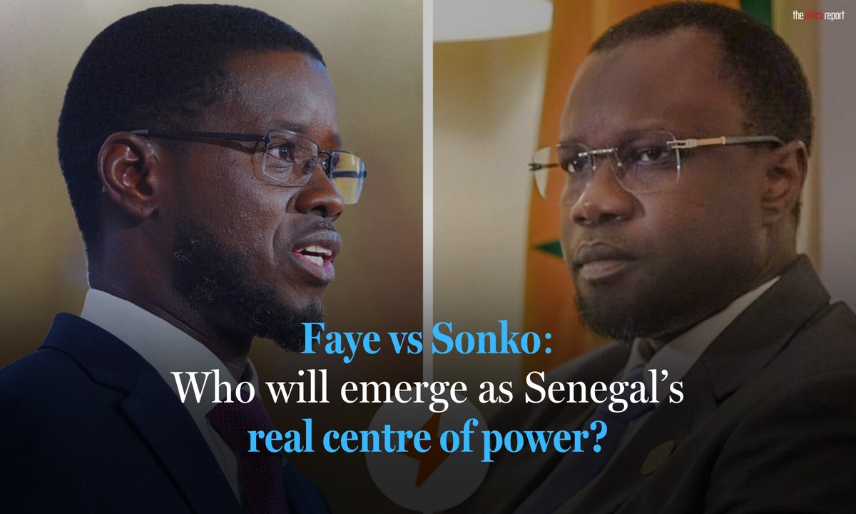 TheAfricaReport's tweet photo. What began as one of Africa’s most celebrated political alliances ➡️ https://t.co/dXHTtB9wlA is gradually turning into a battle between President @PR_Diomaye and Prime Minister @SonkoOfficiel over power, succession and control of the movement that brought them to office.

Report by @Sheriffb.