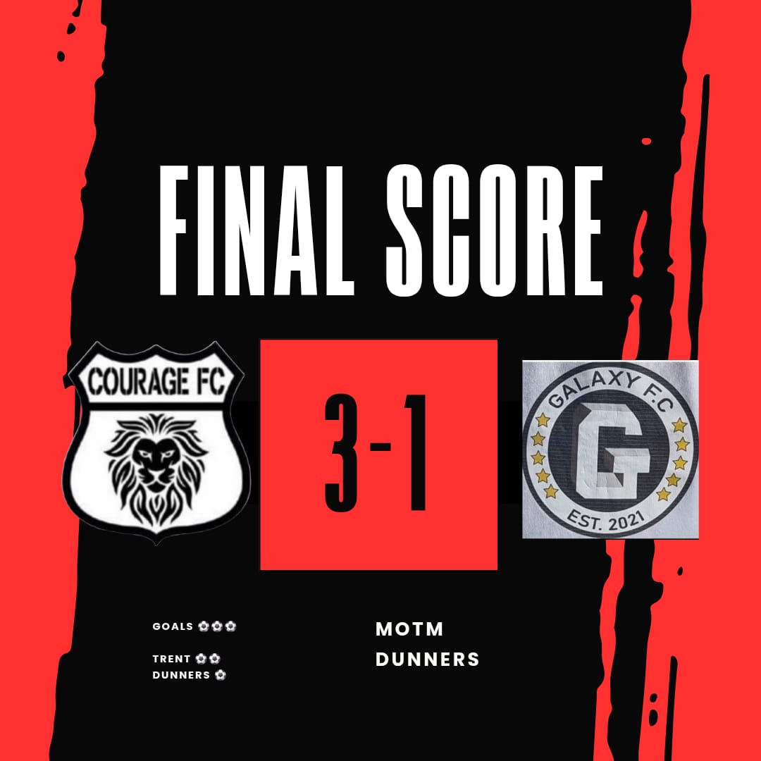 cappellano_carl's tweet photo. The 1st team won 3 -1 in their final home game of the season against title contending Galaxy FC.
Another solid performance topped off with a MOTM performance from Dunners.
Now we move onto our final game of the season next week. 
#couragefc https://t.co/ptaJu3BKAr