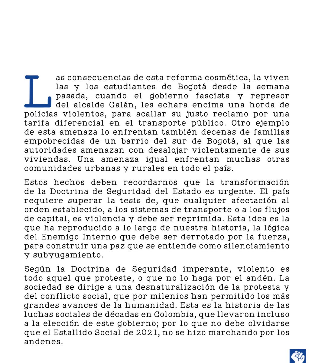 DDPazELN's tweet photo. Invitamos a todos los sectores de la sociedad, a una reflexión profunda al respecto y a construir una nueva sociedad, donde el conflicto y la diferencia dejen de ser tramitados como asuntos de guerra.

Rev Insurrección https://t.co/DBUQ8h0rF9 https://t.co/1GFhw3Qcbn