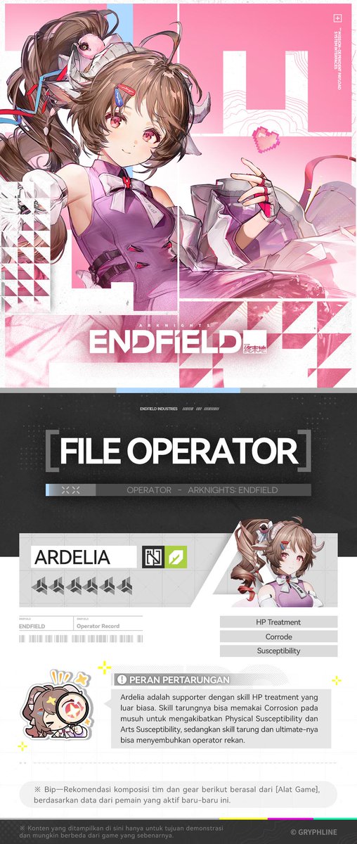 AKEndfieldID's tweet photo. // File Operator // Laevatain // Gilberta // Ardelia // Pogranichnik
Endministrator, kamilah perisai di belakangmu.
Untuk informasi lebih lanjut, silakan lihat tautannya:
https://t.co/Wyqir1IU4y
#ArknightsEndfield #Endfield #AtTheWakeOfSpring https://t.co/L5KRTWRnhf