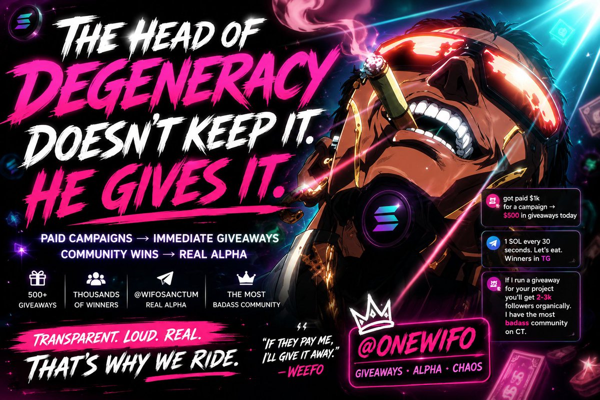 Ajinde_'s tweet photo. People throw around the word “community” too loosely in Web3.

Most KOLs farm engagement. Most giveaways are bait.Most “alpha” dies in 24 hours.

But  built something different.

He turned paid campaign into community eats too.

This is about @OneWifo and why he stands out.

🧵 https://t.co/WSNa0g3KtJ