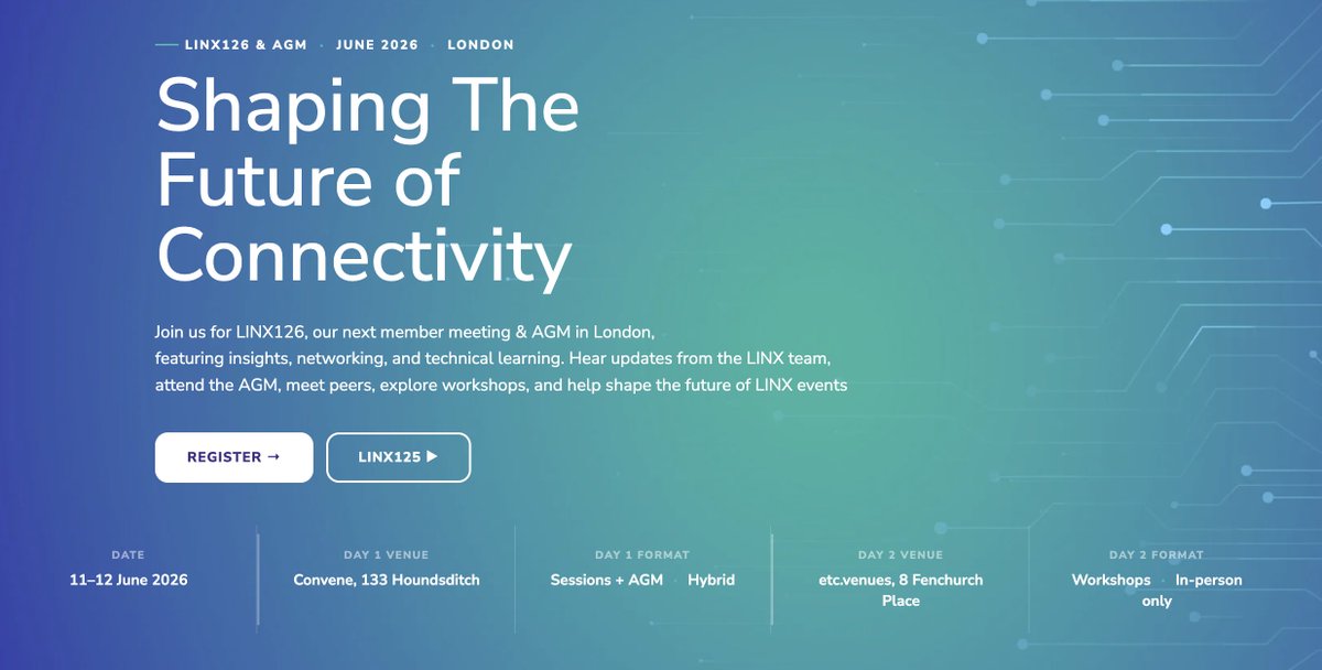 London Internet Exchange (LINX) tweet media