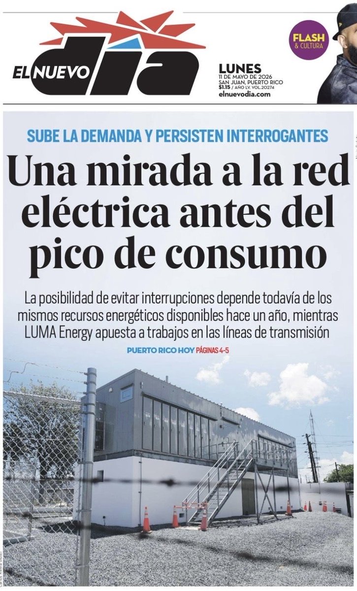 luisraultriunfo's tweet photo. Evalúe Usted:

Cuatro compañías privadas y el pueblo sigue sufriendo apagones 

Por Luis Raúl Torres Cruz 
Lunes, 11 de mayo de 2026

El reportaje publicado por El Nuevo Día retrata quizás sin proponérselo, una de las realidades más frustrantes y dolorosas que vive hoy Puerto Rico. Después de la privatización fragmentada de nuestro sistema eléctrico, el país sigue atrapado en la misma incertidumbre, los mismos apagones y el mismo temor colectivo cada vez que llega el calor intenso o una vaguada.

Lo más indignante es que ahora el sistema no está bajo una sola estructura pública con problemas administrativos. No. Ahora está dividido entre cuatro compañías privadas con contratos millonarios, asesores, consultores, subcontratistas y estructuras corporativas complejas. LUMA Energy controla transmisión y distribución, Genera PR administra la generación, New Fortress Energy mantiene enorme influencia en el suplido de combustible y gas natural. Y el famoso 3PPO supuestamente existe para supervisar y evitar conflictos de intereses entre todos ellos. Sin embargo, el resultado para el ciudadano común sigue siendo exactamente el mismo o peor: apagones constantes, voltaje inestable, comercios afectados, pérdida de alimentos, daños a equipos y una factura eléctrica cada vez más cara.

Y aquí lo más grave y evidente que el reportaje presenta y que el pueblo lleva años denunciando: el sistema sigue llegando vulnerable a los meses críticos de mayor consumo de energía eléctrica. Es decir, después de miles de millones en contratos, aumentos tarifarios, promesas de modernización y discursos políticos, todavía Puerto Rico entra al verano “cruzando los dedos 🤞”. Eso no es transformación energética. Eso es improvisación permanente.

El ciudadano común debe entender algo sencillo, un sistema eléctrico funciona como una cadena donde todas las partes dependen unas de otras. No importa cuánta generación exista si fallan las líneas de transmisión. No importa que LUMA diga que poda árboles si las plantas generatrices salen de servicio. No importa que Genera prometa megavatios temporeros si el combustible, las subestaciones o las líneas no responden. Y cuando el sistema está dividido entre múltiples compañías privadas, cada una protege primero su contrato, sus ganancias y sus responsabilidades legales antes que asumir responsabilidad total por el servicio.

Ahí está precisamente el gran fracaso del modelo actual, nadie responde completamente por el desastre porque las responsabilidades están fragmentadas. Unos culpan a la generación. Otros a la transmisión. Otros a la vegetación. Otros a FEMA. Otros a la Junta Fiscal. Mientras tanto, el pueblo sigue pagando la factura económica y emocional de vivir en un país donde se fue la luz y ya nadie se sorprende.

El reportaje también revela algo alarmante, todavía dependen de generación temporera y contratos de emergencia para evitar un colapso mayor durante el verano. Eso significa que luego de años de privatización, el sistema aún no tiene suficiente estabilidad estructural para garantizar confiabilidad energética real. En otras palabras, seguimos sobreviviendo con “parchos”. Y un país no puede desarrollarse económicamente dependiendo de parchos eléctricos.

Lo más triste es el efecto humano de esta crisis. La gente vive agotada mentalmente. Hay envejecientes sufriendo calor extremo sin equipos médicos funcionando adecuadamente. Hay madres preocupadas porque se dañan los alimentos que compraron con sacrificio. Hay pequeños comerciantes perdiendo dinero. Hay estudiantes tratando de estudiar sin electricidad. Hay personas desarrollando ansiedad cada vez que llueve o sube la temperatura porque automáticamente piensan que “ahora viene otro apagón”.

#EvalúeUsted🤔
#LaVozdelaRazón🗣️
#CuandoElServicioEléctricoSeVuelveUnNegocio💰 

(Continúa en el post adjunto).