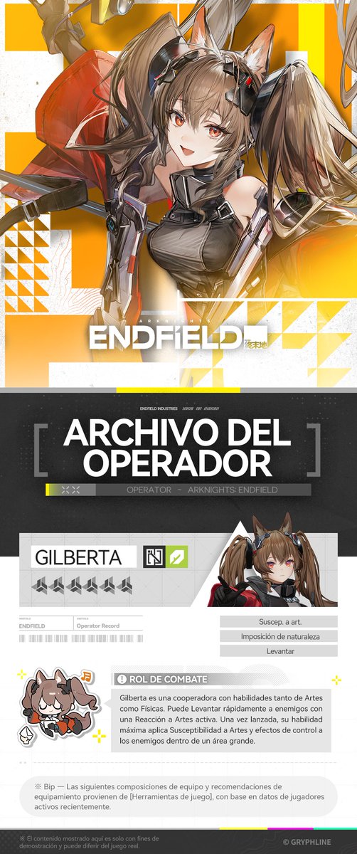 AKEndfieldES's tweet photo. // Archivo del operador // Laevatain // Gilberta // Ardelia // Pogranichnik
Endministrator, somos el escudo a sus espaldas.
Para más información, consulta el enlace:
https://t.co/WVAaeBhy9g
#ArknightsEndfield #Endfield #AtTheWakeOfSpring https://t.co/gKZeMCOXqd
