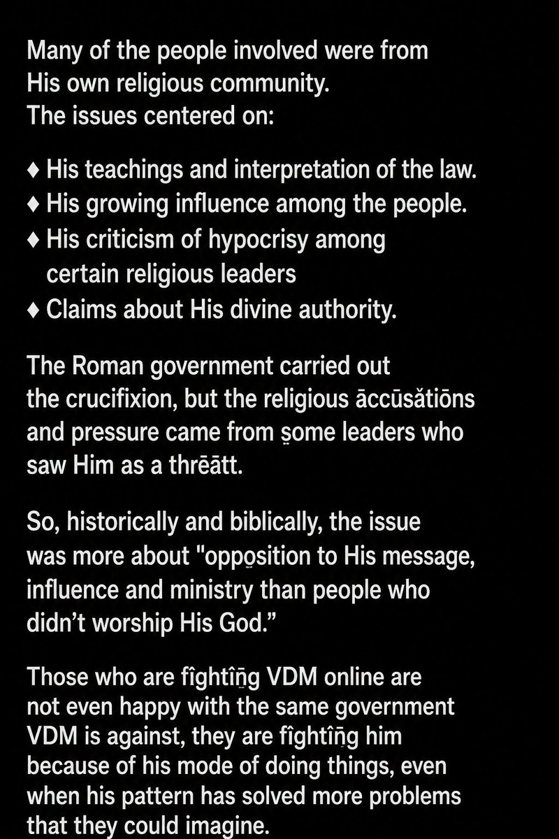 MaskManMex's tweet photo. ‼️STAY UPDATED‼️

SAME PEOPLE HATING ON VDM ARE NO DIFFERENT FROM THOSE WHO HATED JESUS CHRIST.

This article is only meant for those with conscience. 

Please, read carefully 🙏🙏 

#Bloggerstyle #NewMediaJournalist #VDM 
@thatverydarkman @NigeriaStories https://t.co/GSu5PbBeKl