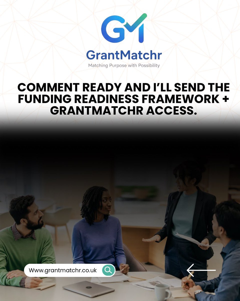 GrantMatchr's tweet photo. Most founders think funding is won in the application.

It’s not.

By the time you apply, most decisions are already predictable.

Comment READY and we’ll send the Funding Readiness Framework + GrantMatchr access.

#ukgrants #grantmatchr #startupfunding #ukfounders https://t.co/u8hCbxukrX