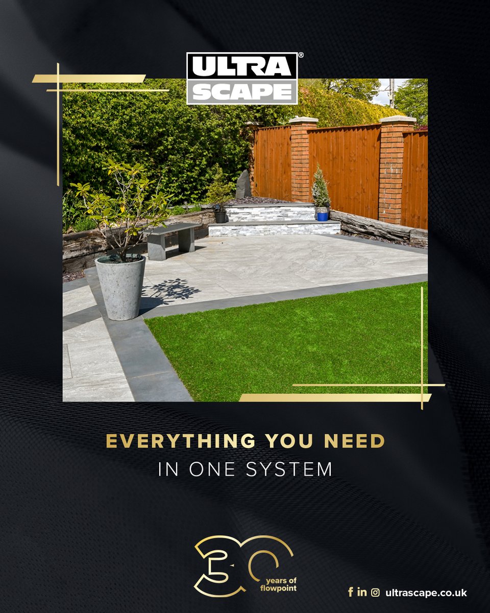 Ultrascape_UK's tweet photo. Everything you need in one system ✔️

From preparation to finishing touches, UltraScape offers a complete solution for domestic paving projects – ensuring a seamless, high-quality result every time.

One brand. Total confidence.

🔗 https://t.co/dHlJBLRfN1 

#CompleteSolution https://t.co/JFEpBs87Im