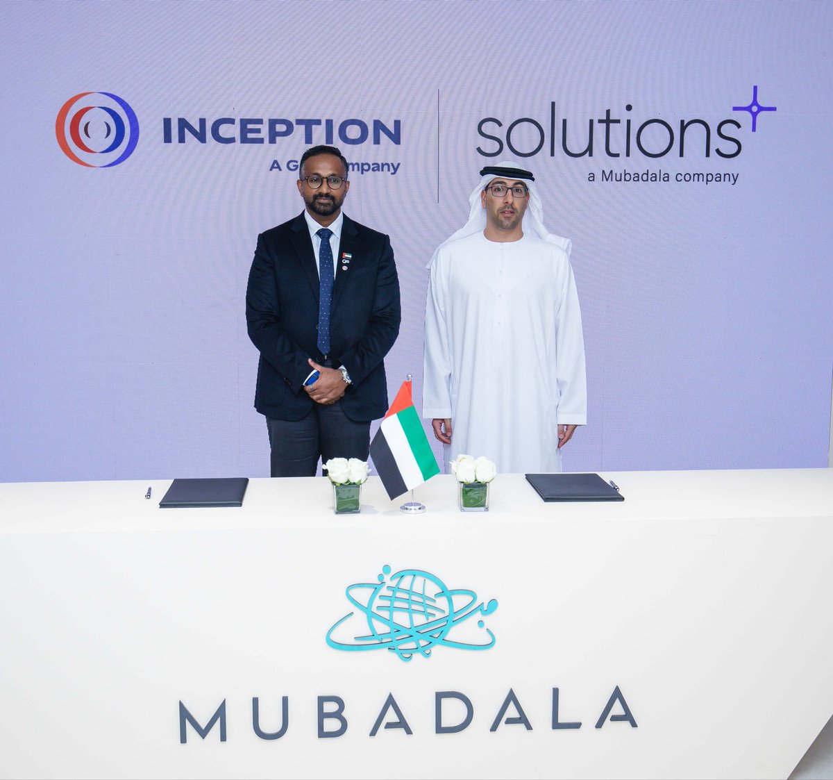 solutionsplusae's tweet photo. Solutions+ and @Inception_AI have signed a strategic partnership @MIITEUAE to accelerate enterprise AI implementation across the UAE and wider GCC region. https://t.co/heMWAxM1PD