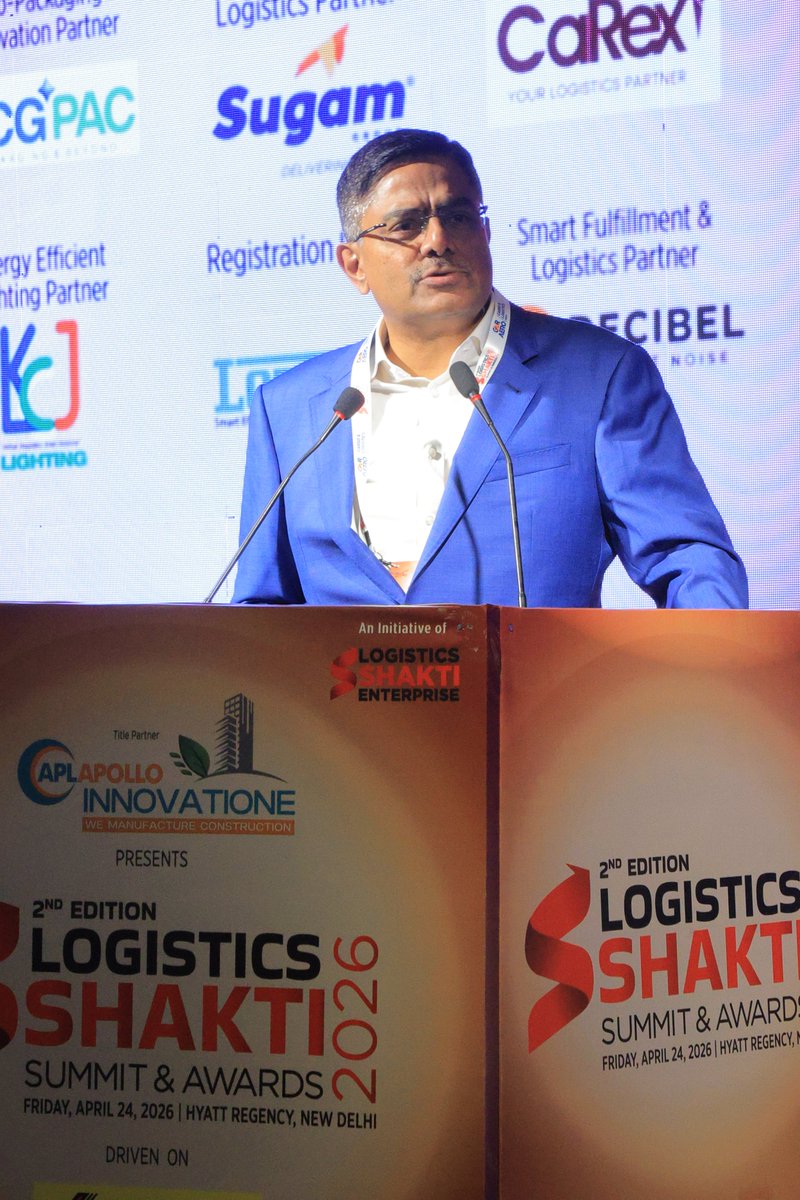 IndoSpaceInd's tweet photo. At the Logistics Shakti Summit & Awards 2026 in New Delhi, Anshuman Singh, MD & CEO, IndoSpace, spoke about the structural transformation underway in India’s logistics sector and the critical role infrastructure will play in enabling the country’s long-term growth ambitions.

Highlighting the theme of ‘Logistics 3.0’, he spoke about how India is transitioning from being a large domestic market to becoming a key node in global supply chains, driven by policy reforms, infrastructure development, technology and private investment coming together at scale.

He also shared how initiatives such as PM GatiShakti and the National Logistics Policy are accelerating the development of integrated, multimodal logistics networks, while emphasising the need for future-ready infrastructure, sustainability-led operations, and stronger connectivity.

As India moves towards its Viksit Bharat 2047 vision, building efficient, globally competitive logistics ecosystems will remain central to supporting the country’s economic and trade growth aspirations.

#IndoSpace #LogisticsShakti #Logistics #Infrastructure #SupplyChain #Warehousing #PMGatiShakti #ViksitBharat #Indospace