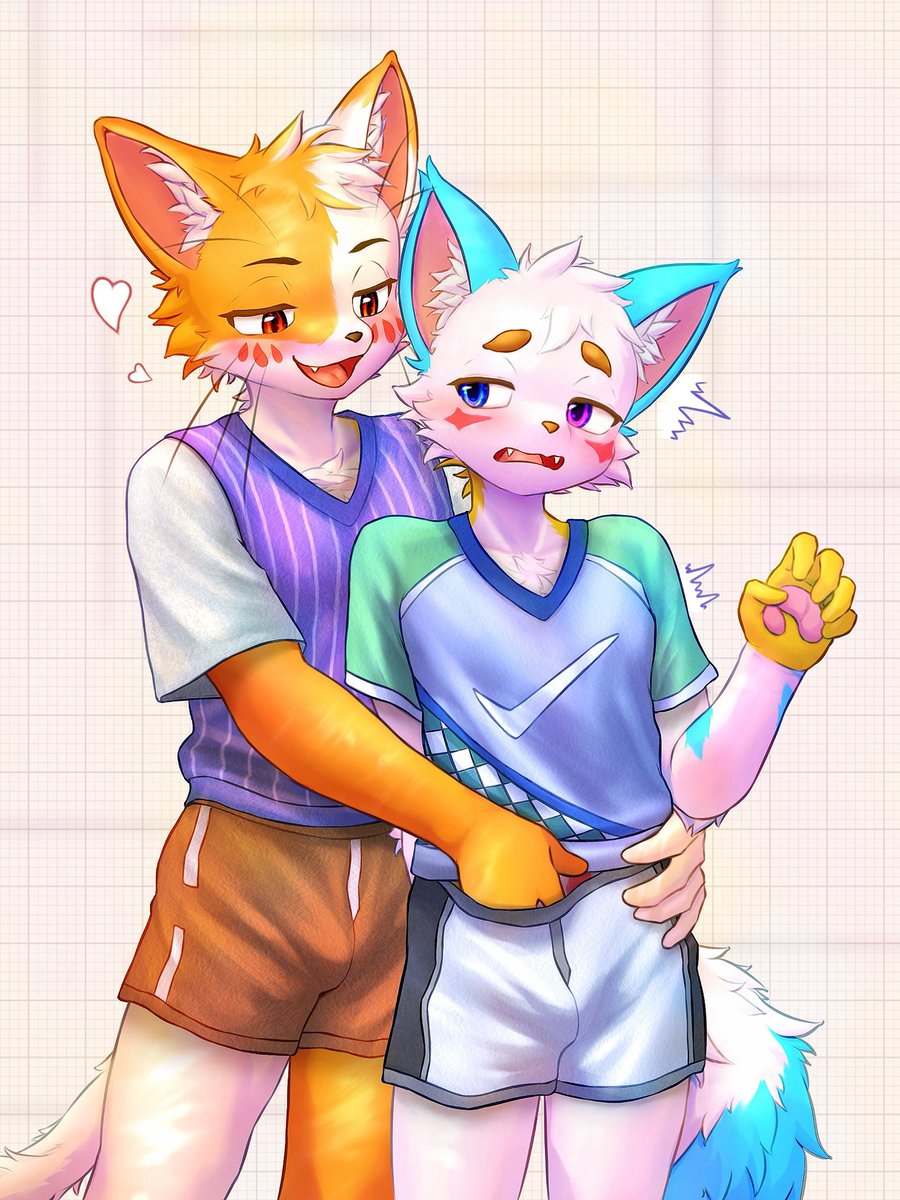 RandomCat00779's tweet photo. Friendly rubbing 
#furry #furryartwork #ケ���ノ https://t.co/ROPP6NLcRP