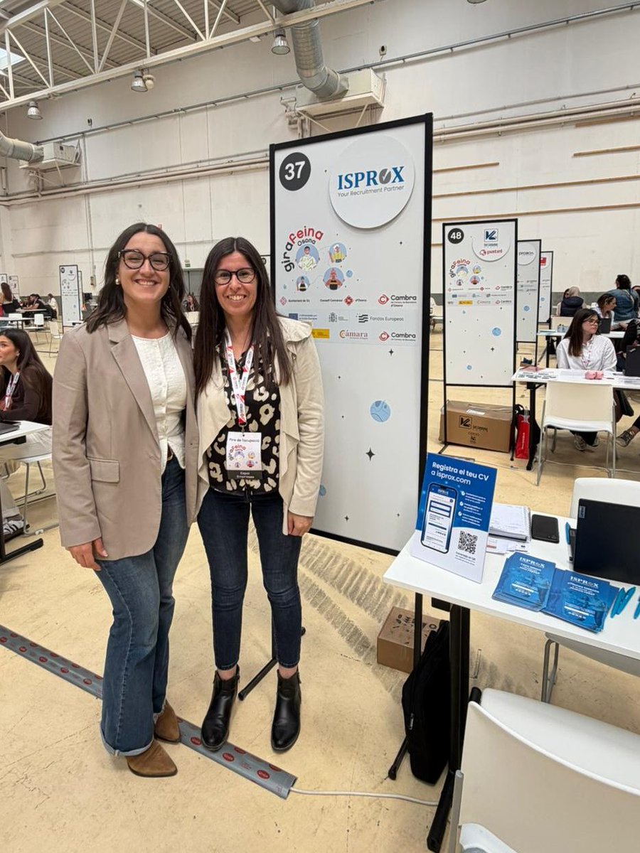 isproxwork's tweet photo. 📍 Lina Díaz y Carla Mengibar de #ISPROXOsona asistieron a Girafeina 2026, un punto de encuentro clave para conectar con empresas del territorio y talento en búsqueda de oportunidades en la comarca, y conocer de cerca el mercado laboral local.

#ISPROXAlDía https://t.co/TgOY9tMAPW