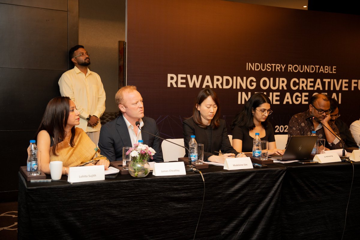 CreativeFirstIN's tweet photo. On April 30 in Hyderabad, the @motionpictures, brought together film, music, and publishing leaders and broadcasting to highlight their message: in the age of AI, strong copyright is essential to sustain growth.  
 
https://t.co/y4HLtQEyAU

@MIB_India @PIB_MeitY @DPIITGoI https://t.co/vKDmnPI9cS