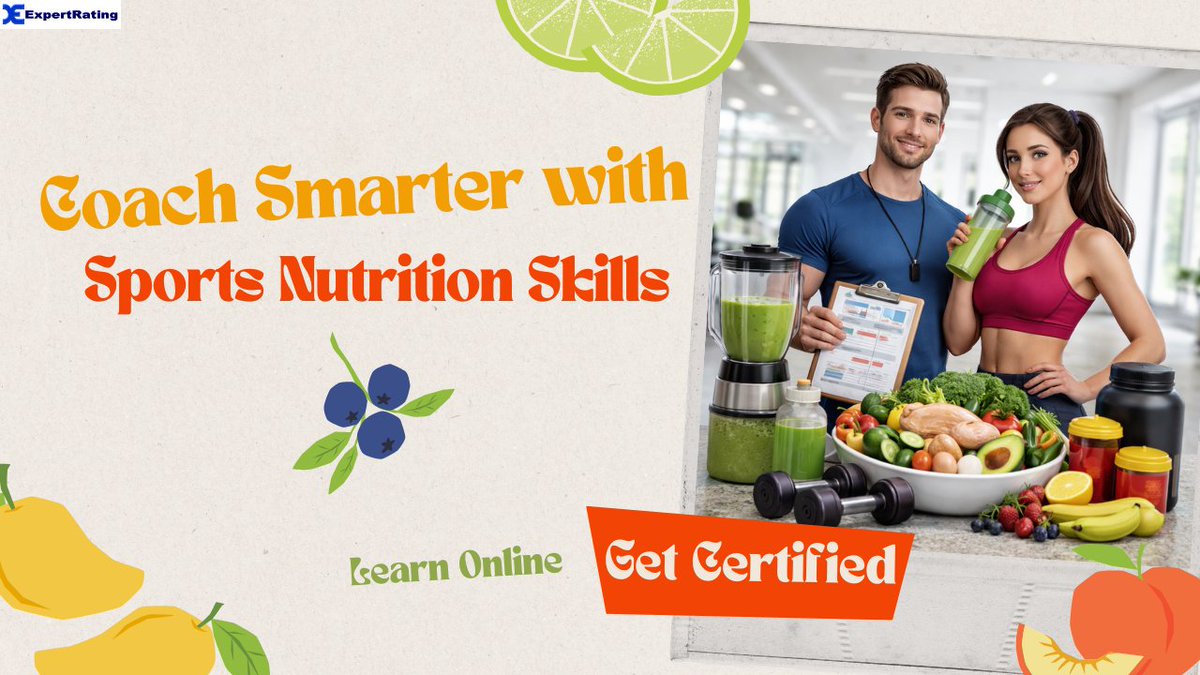 ExpertRatingSo1's tweet photo. Turn your passion for fitness into expertise with the #ExpertRating #Sports #Nutrition #Certification. Learn practical diet planning, performance nutrition, and weight management strategies to guide clients with confidence. #Fitness #ELearning
 https://t.co/o6LvwZckb3 https://t.co/5x98Zlt2bE