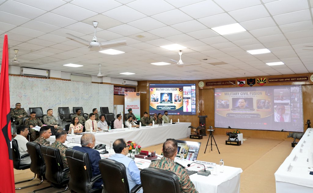 VC Joins a Prestigious Panel of the Indian Army

Speaking on ‘Demographic and Ethnic Landscape of Lower Assam: Implications for Peace &amp; Security’ at the Military-Civil Fusion Conclave organised by the 21 Mountain Division of the Indian Army under IV Corps at Rangia, Prof. Nani