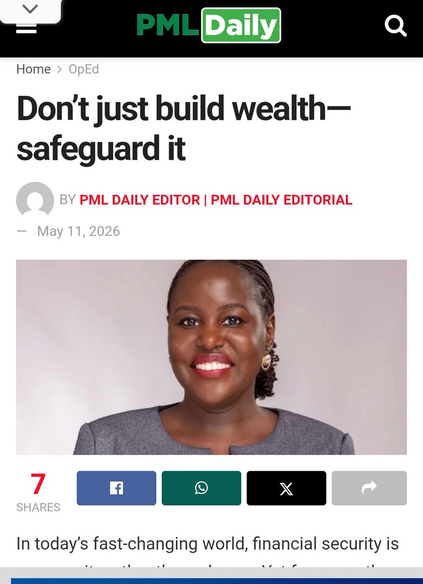 NancyApio1's tweet photo. Look who’s featured in the news today! 👏🥳

I’m excited to share my latest Op-Ed with @pmldailynews , where I reflect on financial protection, my journey in finance, and practical strategies for safeguarding wealth in today’s fast-moving world. https://t.co/sPfOTobJMz