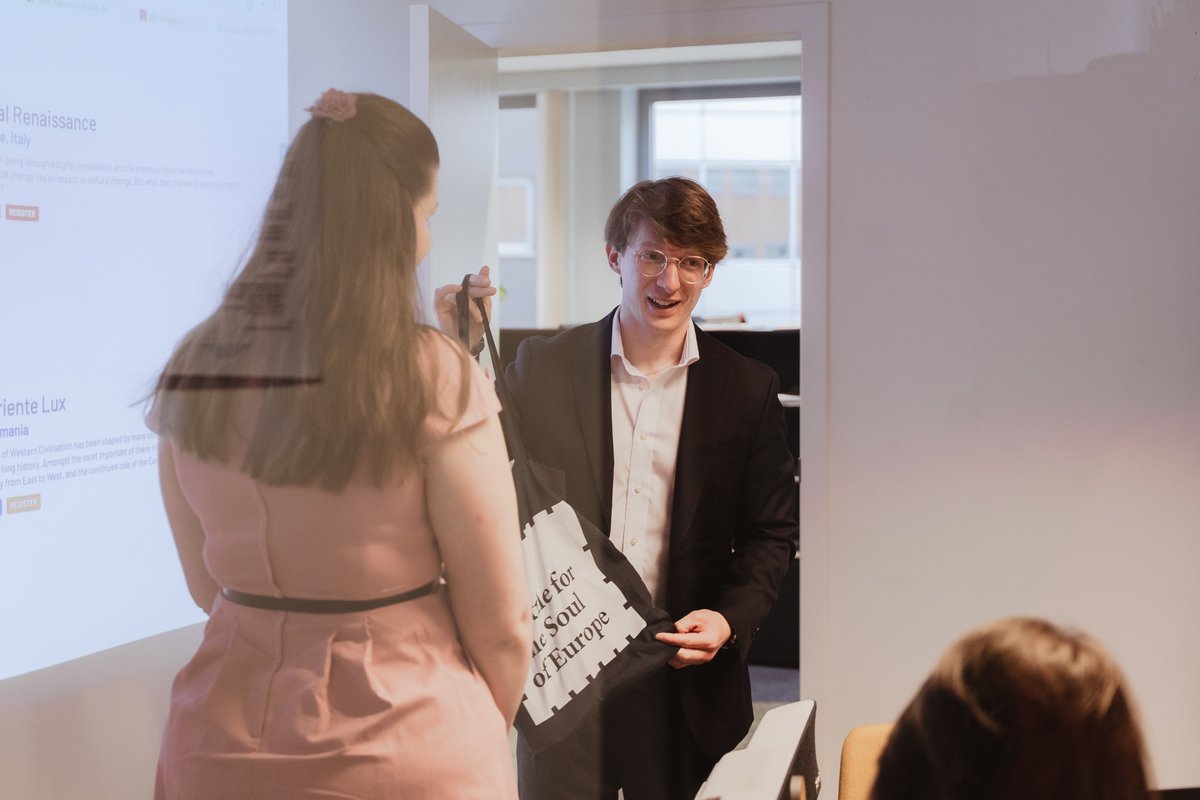 NDConservatism's tweet photo. At New Direction we continue to welcome young professionals and future decision-makers from across #Europe. 

Last week, @MaicolBusilacch presented the work that we are carrying out as a leading conservative Foundation to the MCC Women’s Public Leadership Program. @MCC_Budapest https://t.co/sBRUNCZPNr