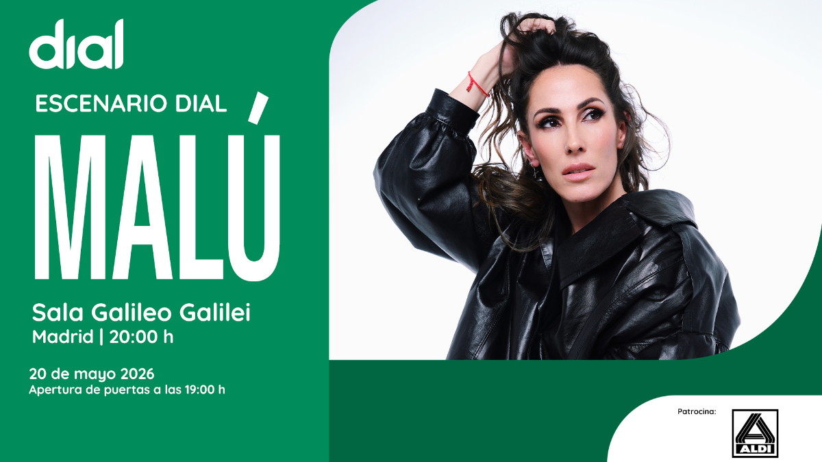 Malú se convierte en la protagonista de un nuevo Escenario Dial en la Sala Galileo Galilei el próximo 20 de mayo.

🎟 PARTICIPA EN NUESTRA WEB PARA CONSEGUIR TU INVITACIÓN