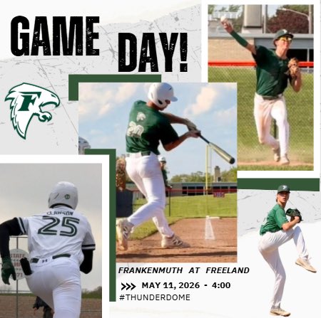 FreelandBeisbol's tweet photo. The #Freeland9 return home to the friendly confines of the #Thunderdome to take on Frankenmuth today at 4:00 https://t.co/cansmVJyI3