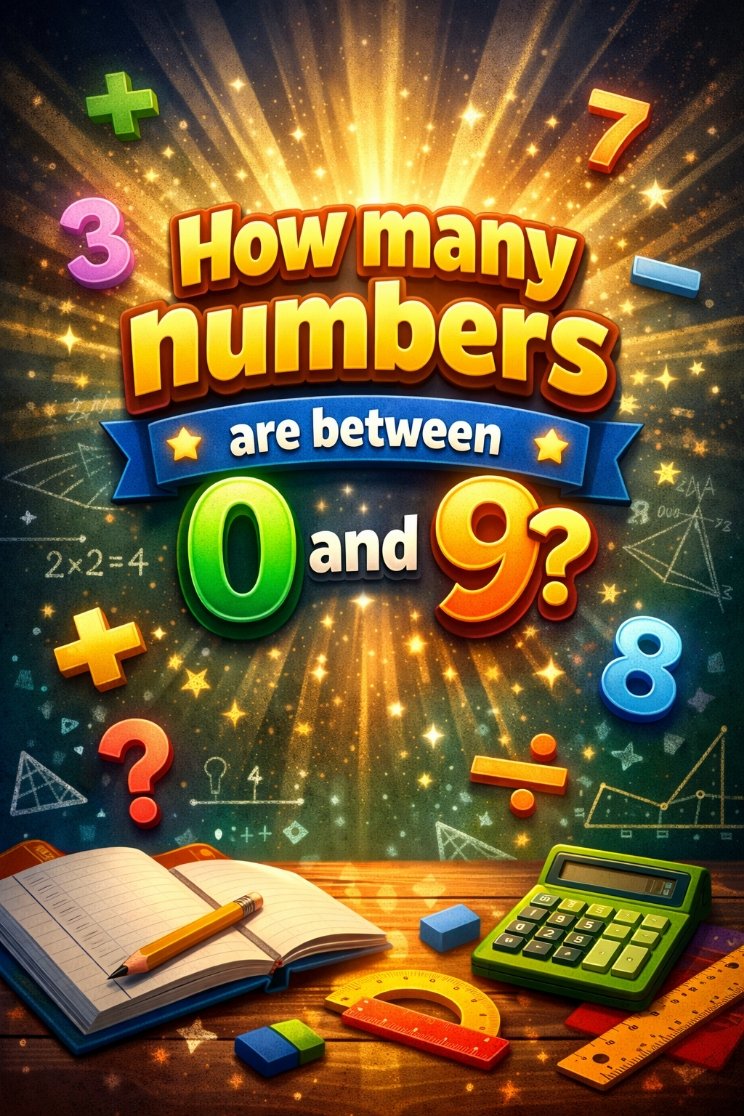 Very simple question but 99.5% of people get it wrong!!!

How many numbers are between 0 and 9 ❓

If you think you know, drop your answer 👇👇👇