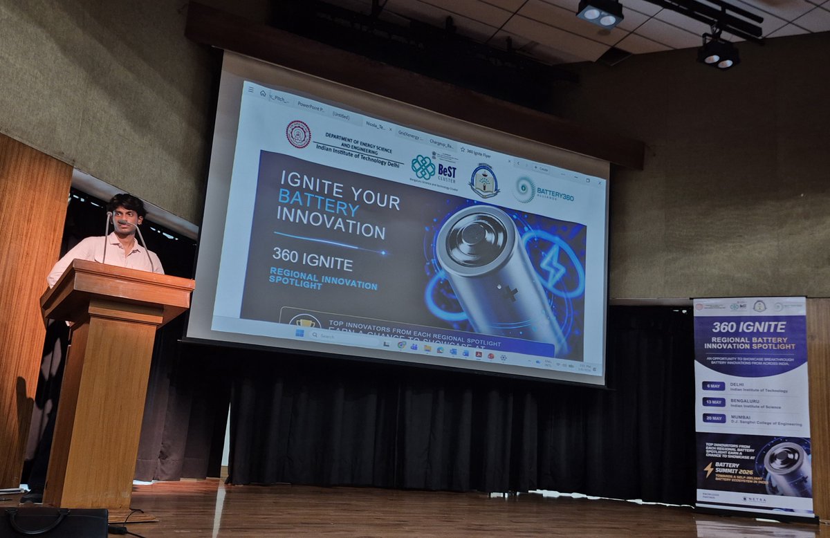 FeynmanEnergy's tweet photo. Feynman Energy is proud to secure 1st position at @Battery360Ally Ignite hosted by the Department of Energy Science and Engineering (DESE), IIT Delhi.
@startupindia @minmsme @PrinSciAdvGoI
#FeynmanEnergy #Battery360 #LMFP #BatteryInnovation #CathodeMaterials #LithiumIonBatteries https://t.co/x8GYlJ9ype