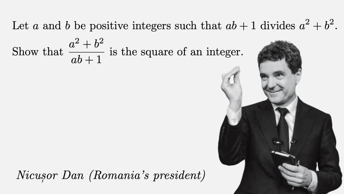 Fun fact: Romania’s president, Nicușor Dan, was one of the 11 students to solve the legendary Problem 6 at the 1988 IMO.

He scored a perfect 42/42 that year, alongside future Fields Medalist Ngô Bảo Châu. Ravi Vakil also solved it.

Terence Tao, aged just 13, got 1/7 on that