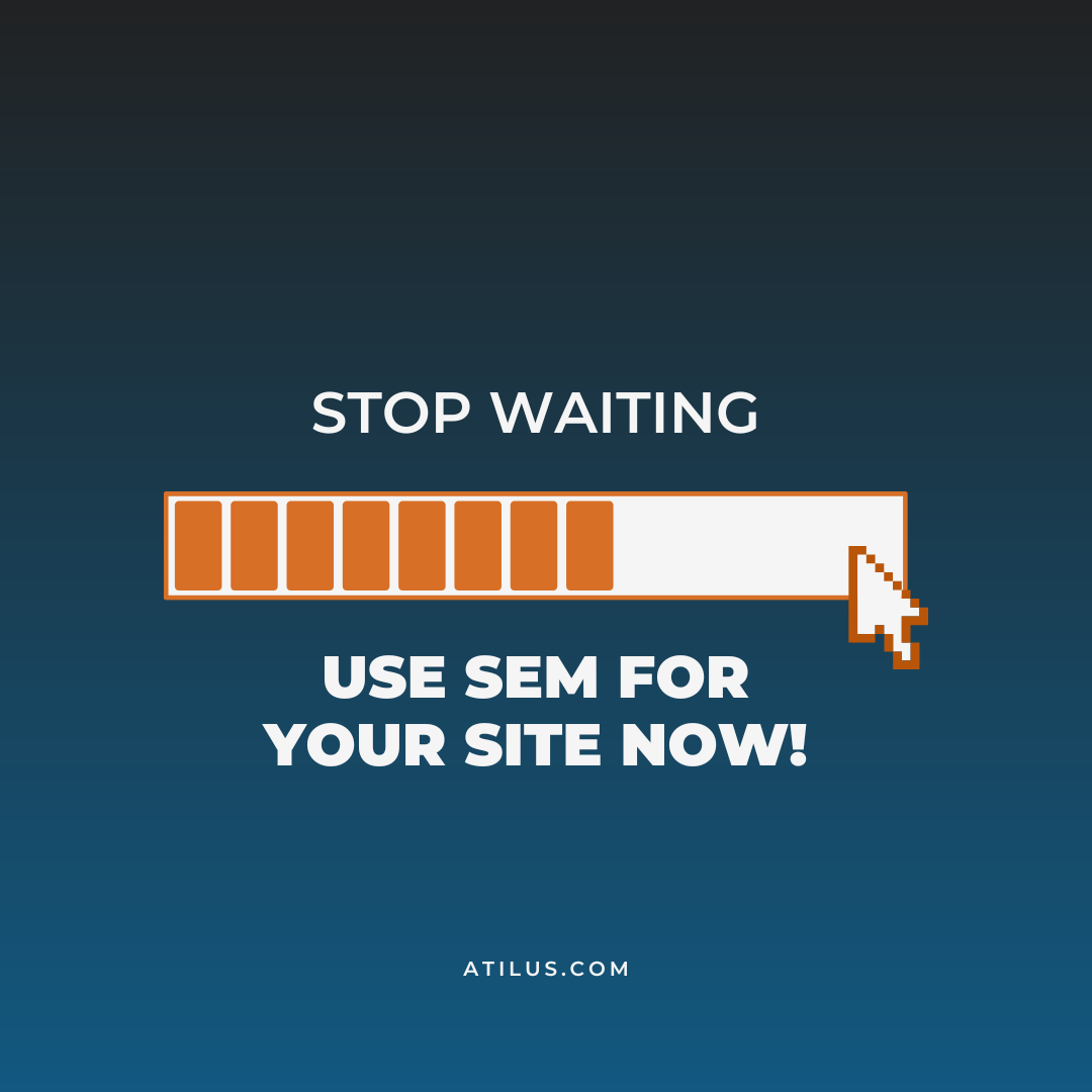 atilus's tweet photo. One of the most overlooked advantages of SEM: you don’t have to wait months to see what’s working. #AtilusWebsite #WebDesign https://t.co/A0SXt7UPjS