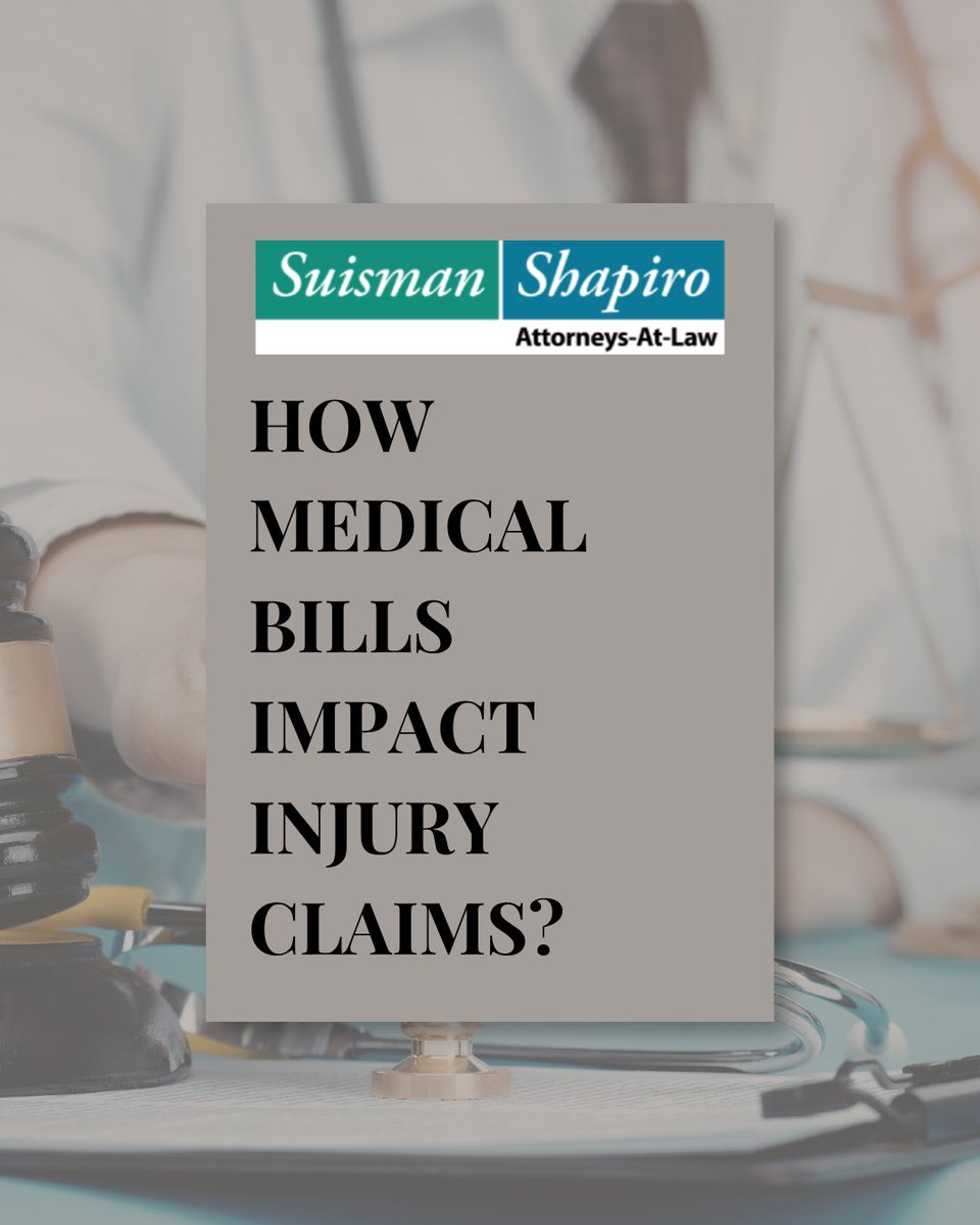 SuismanShapiro's tweet photo. Medical bills are a major factor in personal injury cases. In Connecticut, documentation and treatment timelines can influence compensation. Understand how it works: https://t.co/eweVWlCKeo #MedicalBills #InjuryClaim #ConnecticutLaw #CarAccident #LegalTips https://t.co/V25pRDTTXD