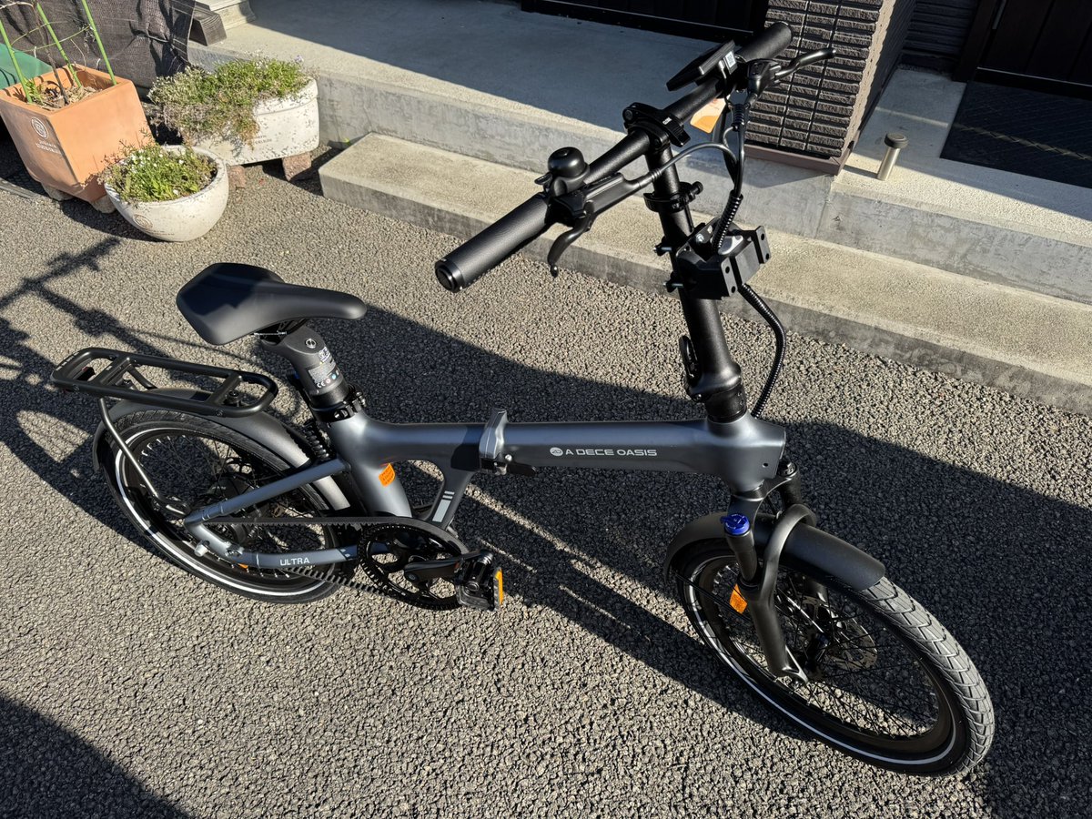 hiro1227mu's tweet photo. 電動アシスト自転車デビュー！
YouTube観てたら欲しくなってしまいポチってしまったADO 20 Ultra
メタボと脂肪肝、体質改善に頑張らなきゃ https://t.co/IyjHzksR2F