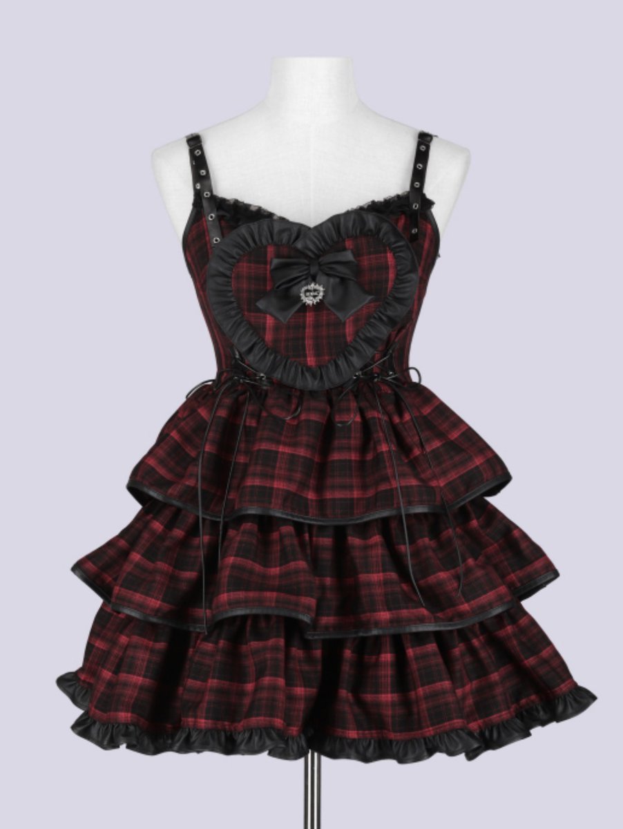 QOOZA IMVAL / Frill Heart Dress ワンピース IMVAL / Frill Heart Dress [BLK] - QOOZA