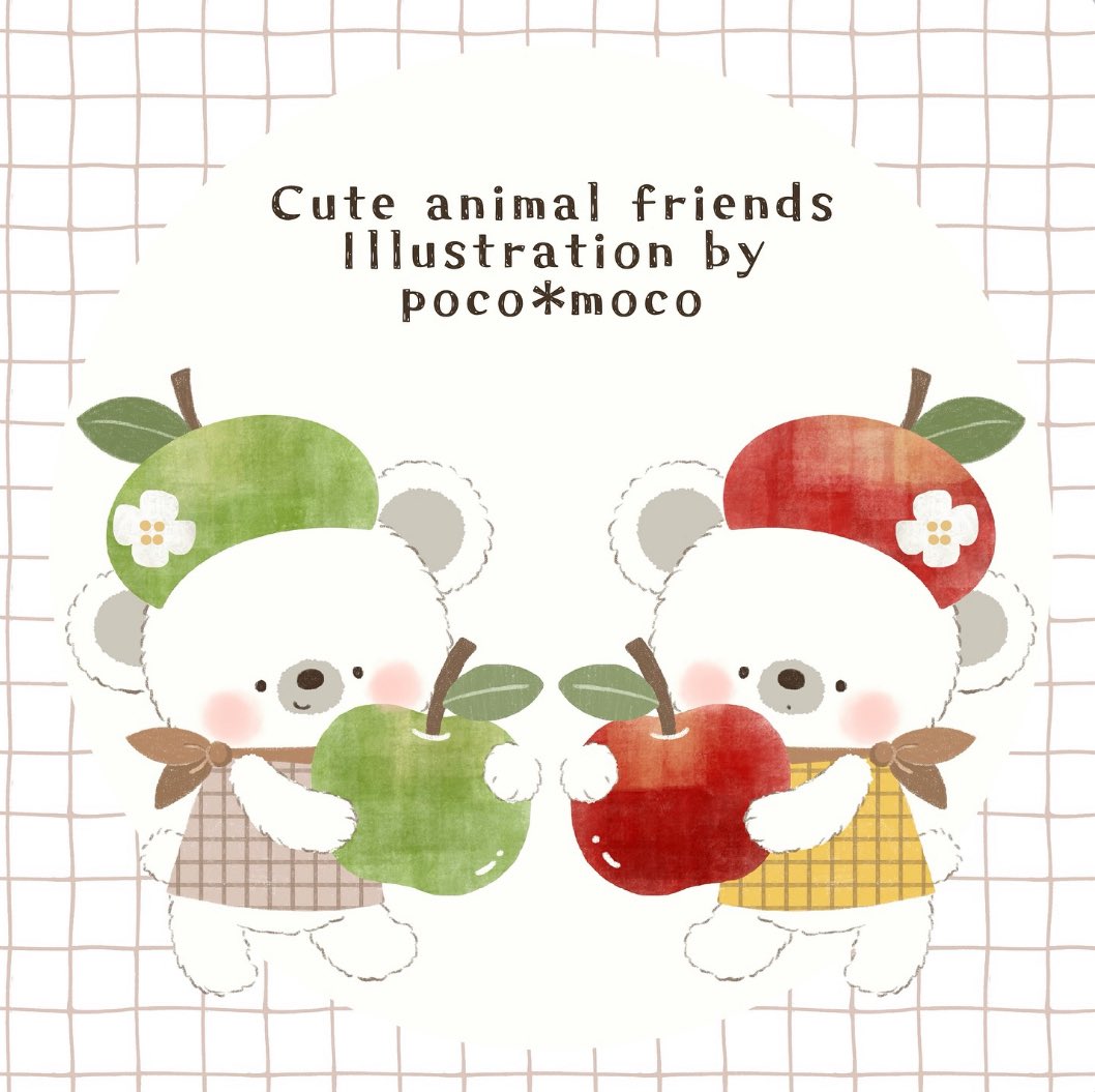 _puchitoma's tweet photo. ⋱ お互いの絵柄で描いてみた .ᐟ.ᐟ ⋰

@poco_moco2 さんと絵柄交換してみました🐻‍❄️🍎

とっても楽しかった〜🫶
素敵なご縁をいただき ありがとうございました🥹
#イラスト　#illustration https://t.co/qU6eu7aS3P