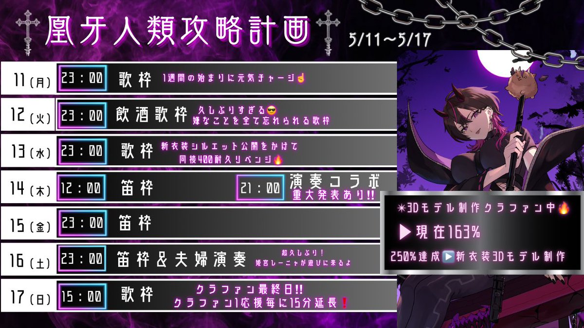 凰牙るき👁💜3Dモデル制作決定！ tweet media