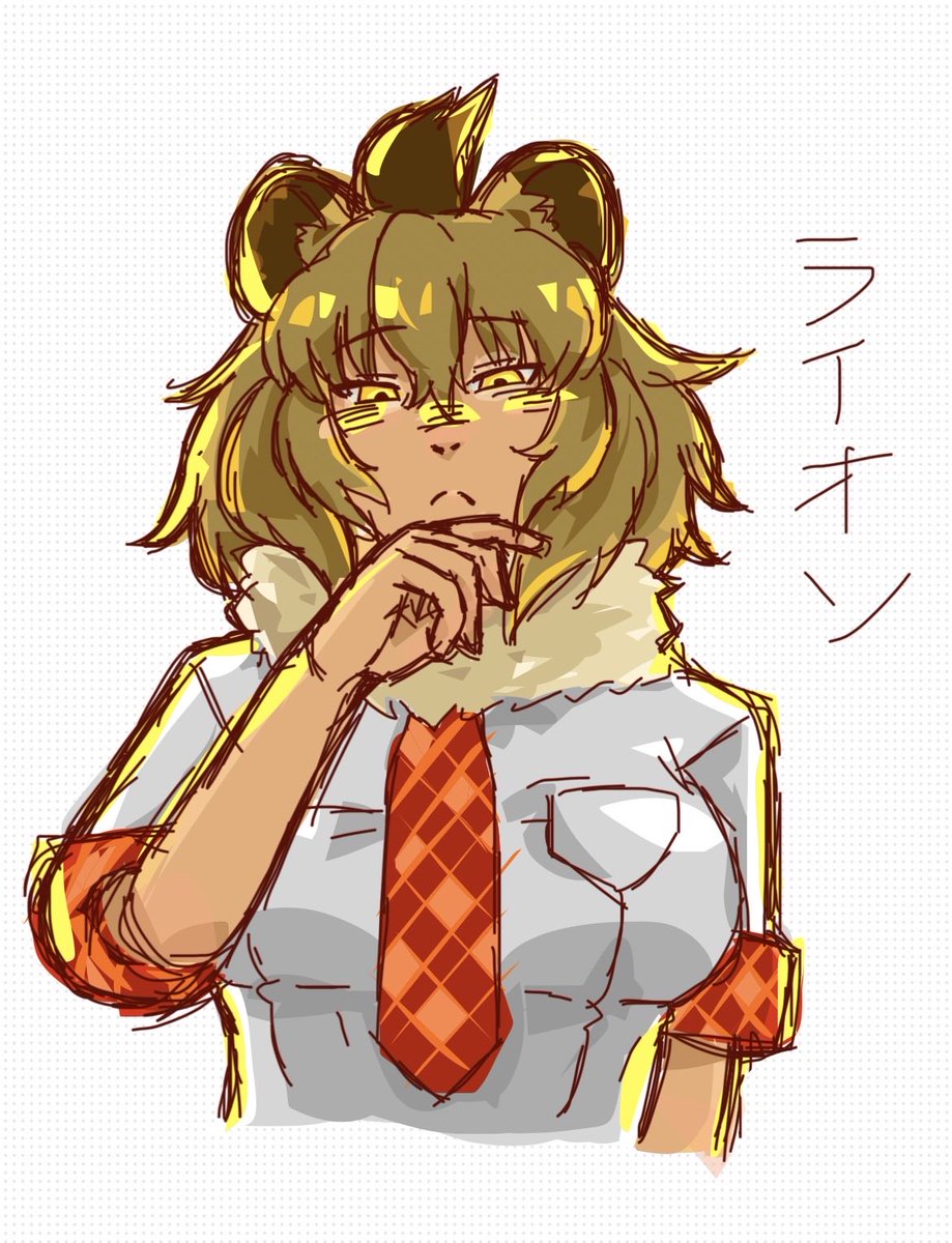 macha5767's tweet photo. けもフレのライオンを描きました https://t.co/evgV8sQWZK