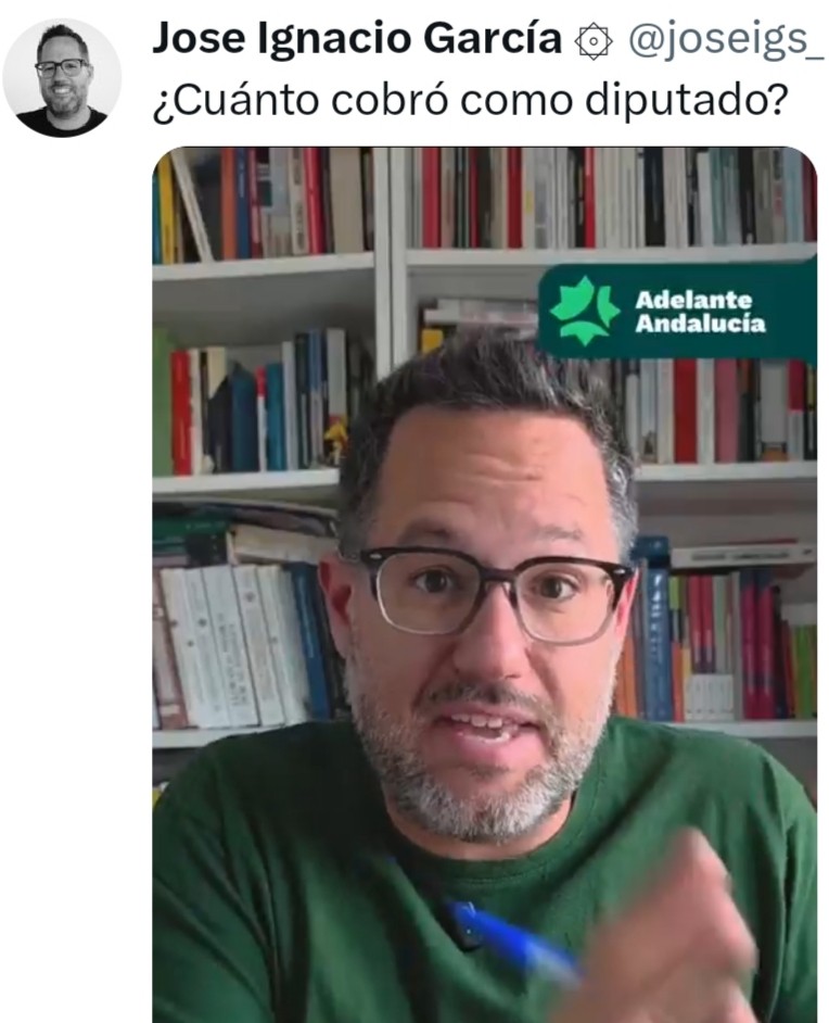 _ElObservador_'s tweet photo. #OJO
Se entiende que #JoséIgnacioGarcía @joseigs_, de @AdelanteAND, suba en las encuesta, por su comportamiento de persona normal.
(y se entiende que los políticos #maten por ir en una lista... ¿cuánto cobran los meses con extraordinaria... 10.000 euros?)
. https://t.co/FfJLejWX46
