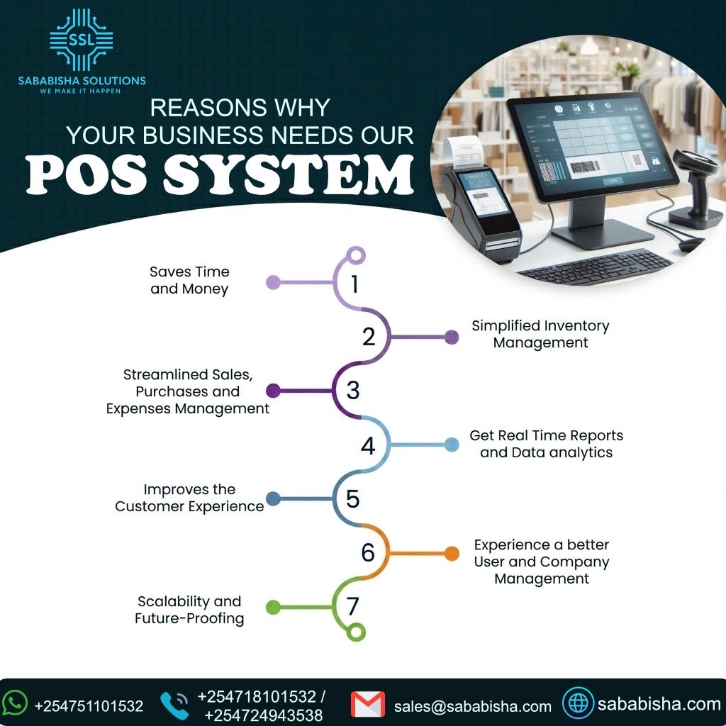 sababisha_SSL's tweet photo. Upgrade the way you run your business with a smart POS system 💼

From faster transactions and simplified inventory management to real-time reports and better customer experience.

📞 Contact us today and take your business to the next level. https://t.co/0cMD8pootg