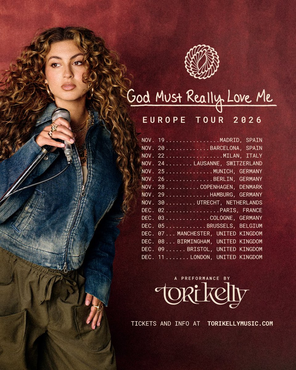 excited to announce the GMRLM europe tour! ♥︎ sign up for first access to tickets ✧˖°

pre-sale begins may 13th 10am BST / 11am CEST

laylo.com/torikelly/m/Bs…