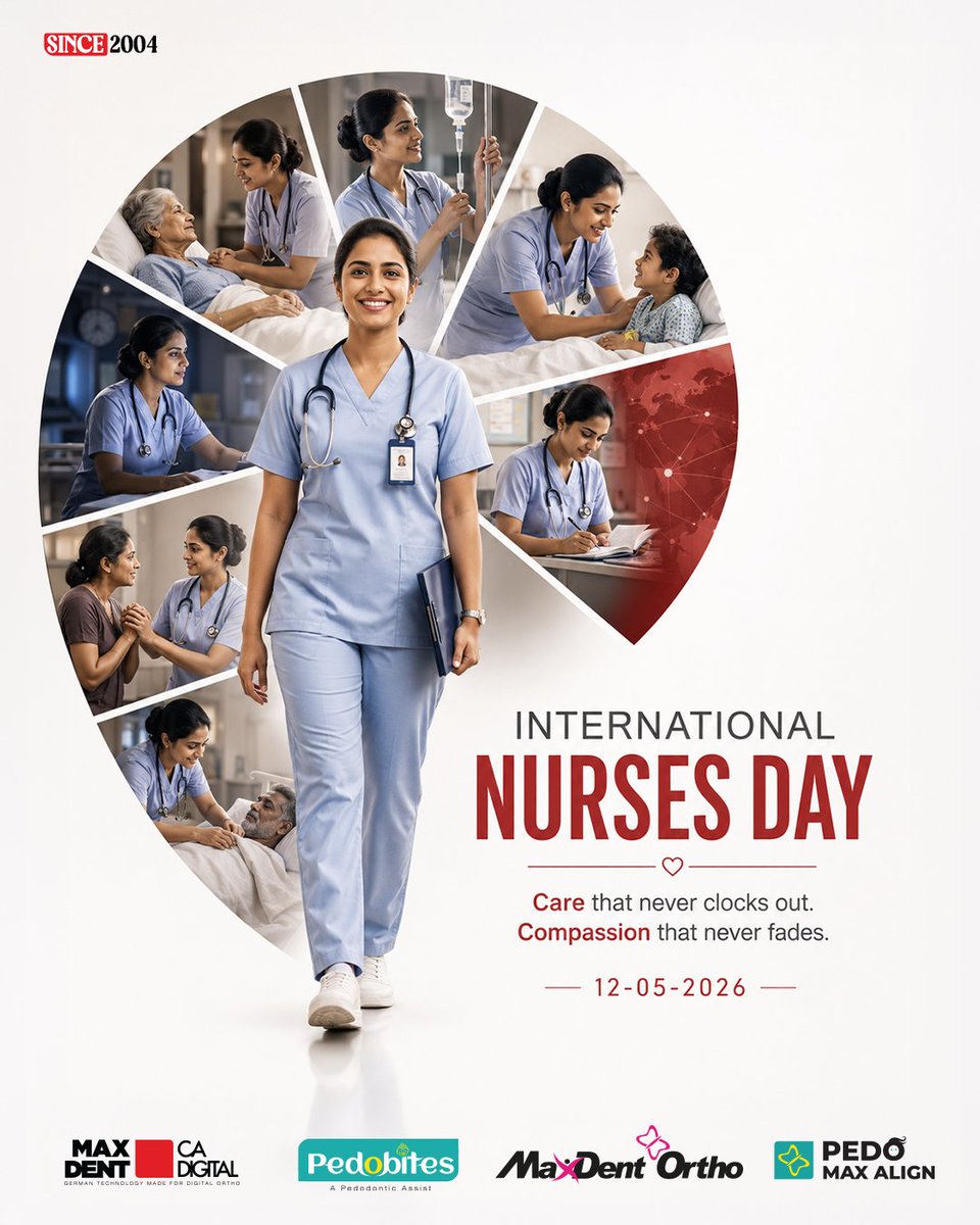 Nurses are the true backbone of healthcare, bringing hope and healing wherever they go.💙 Wishing all nurses a very Happy International Nurses Day!
.
.
#MaxDentOrtho #InternationalNursesDay #NursesDay #HealthcareHeroes #ThankYouNurses
